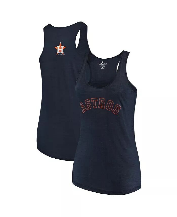 

Женская темно-синяя майка больших размеров Houston Astros Swing for the Fences Racerback Soft As A Grape