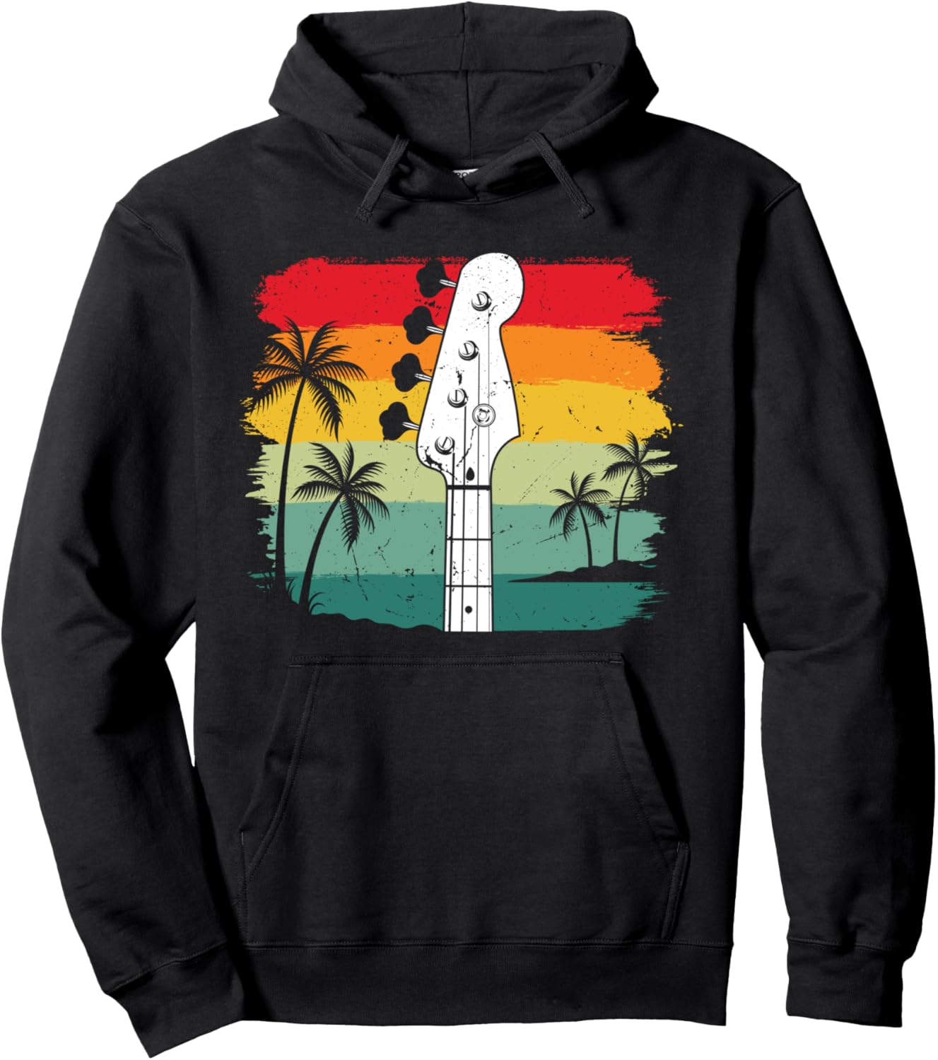 

Забавная толстовка в стиле ретро с изображением бас-гитариста Cool Gutitarist Guitar Lover Rock Music Designs, черный