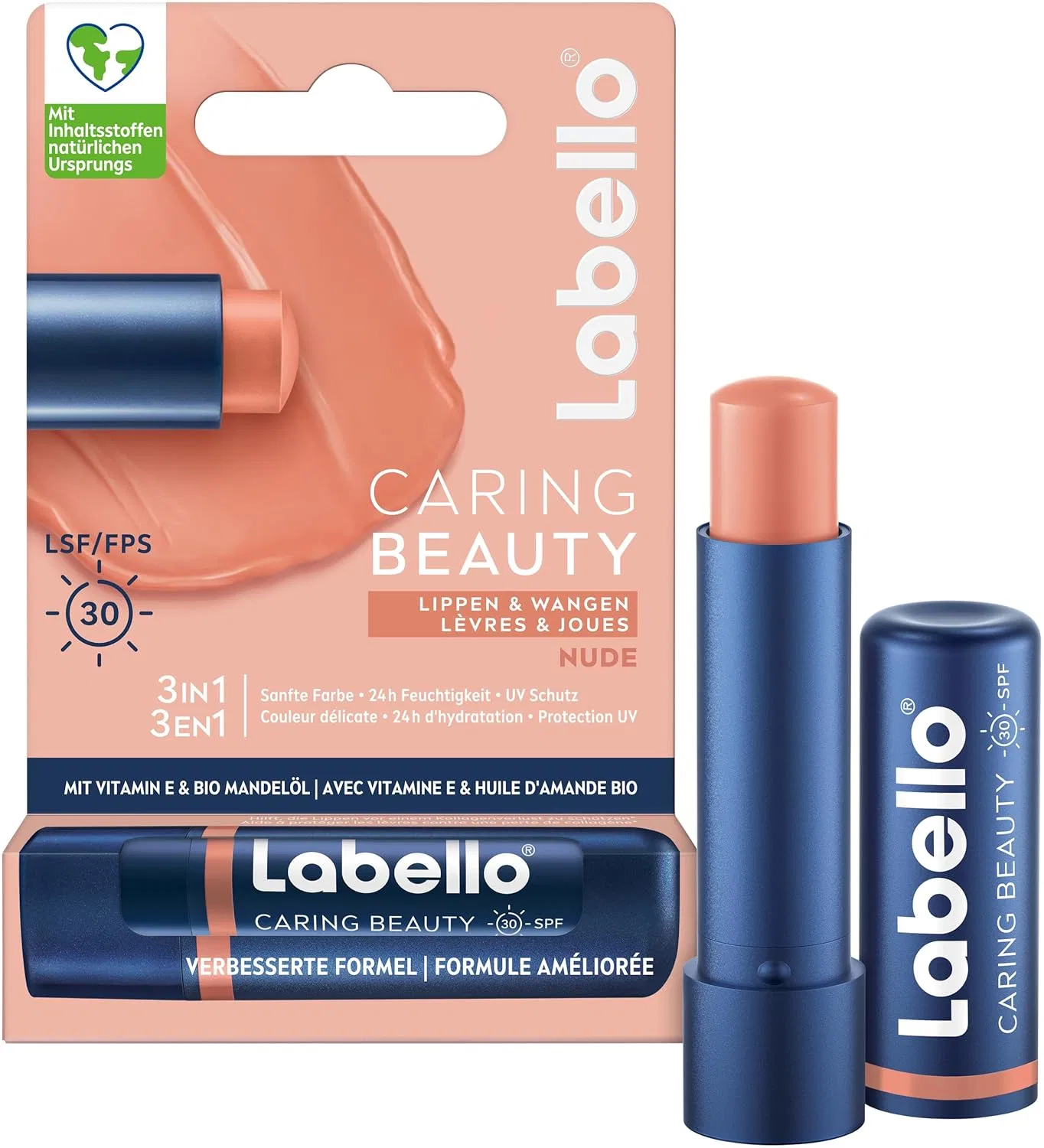 Цветной бальзам для губ с SPF 30 «Caring Beauty Nude» от Labello Labello