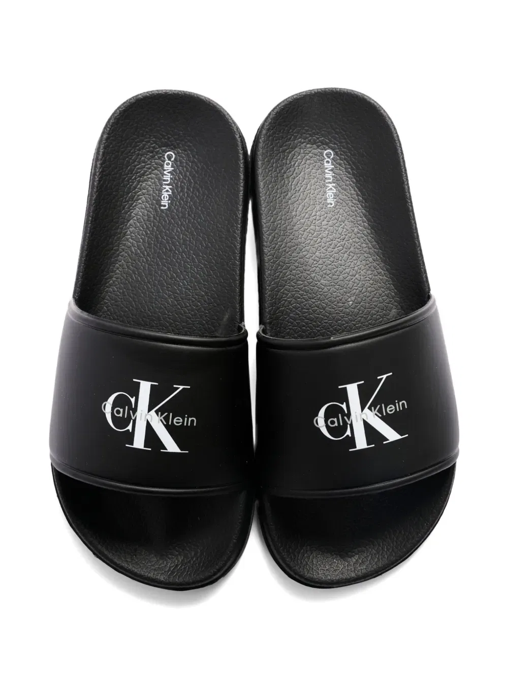 Сандалии-шлепанцы с логотипом Calvin Klein Kids, черный — фото 3