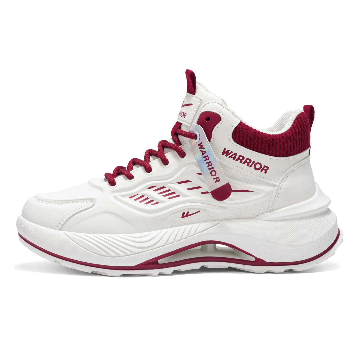 

Термостойкие баскетбольные кроссовки Mid top для мужчин с амортизацией WARRIOR, jieji красный (unlined)