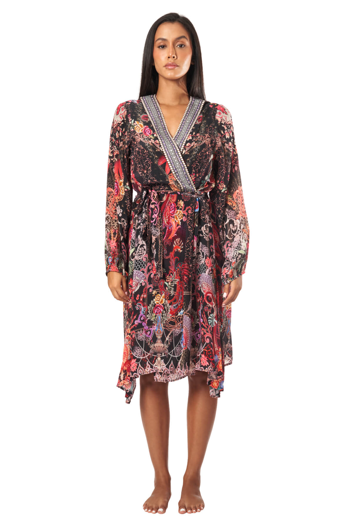 

Короткое платье Estella Wrap с рукавами 2-Way La Moda Clothing, цвет multi