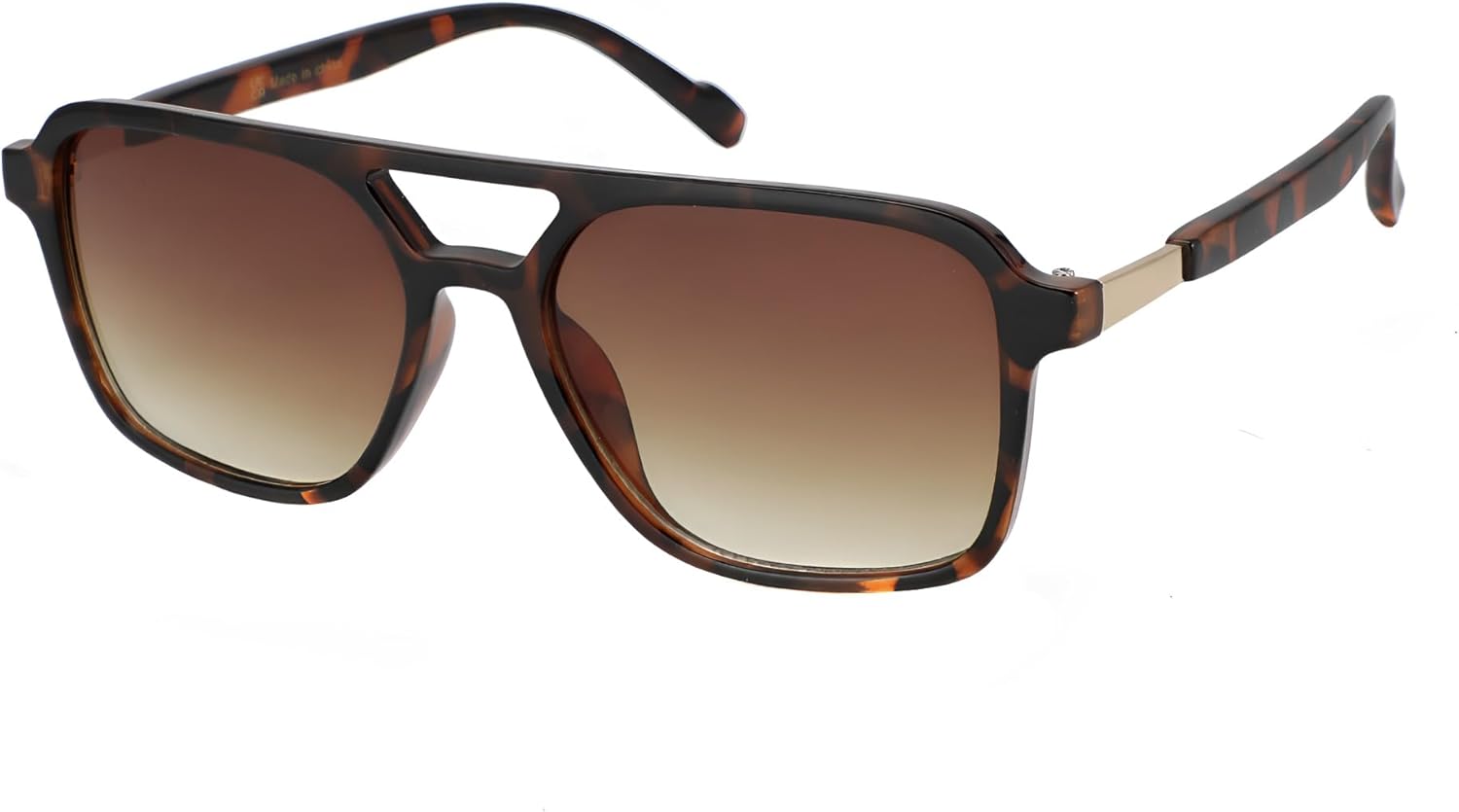 

Солнцезащитные очки JOOX Retro Aviator для женщин и мужчин, модные винтажные прямоугольные солнцезащитные очки 70-х и 90-х годов с защитой от УФ-излучения, Tortoise/Gradient Brown