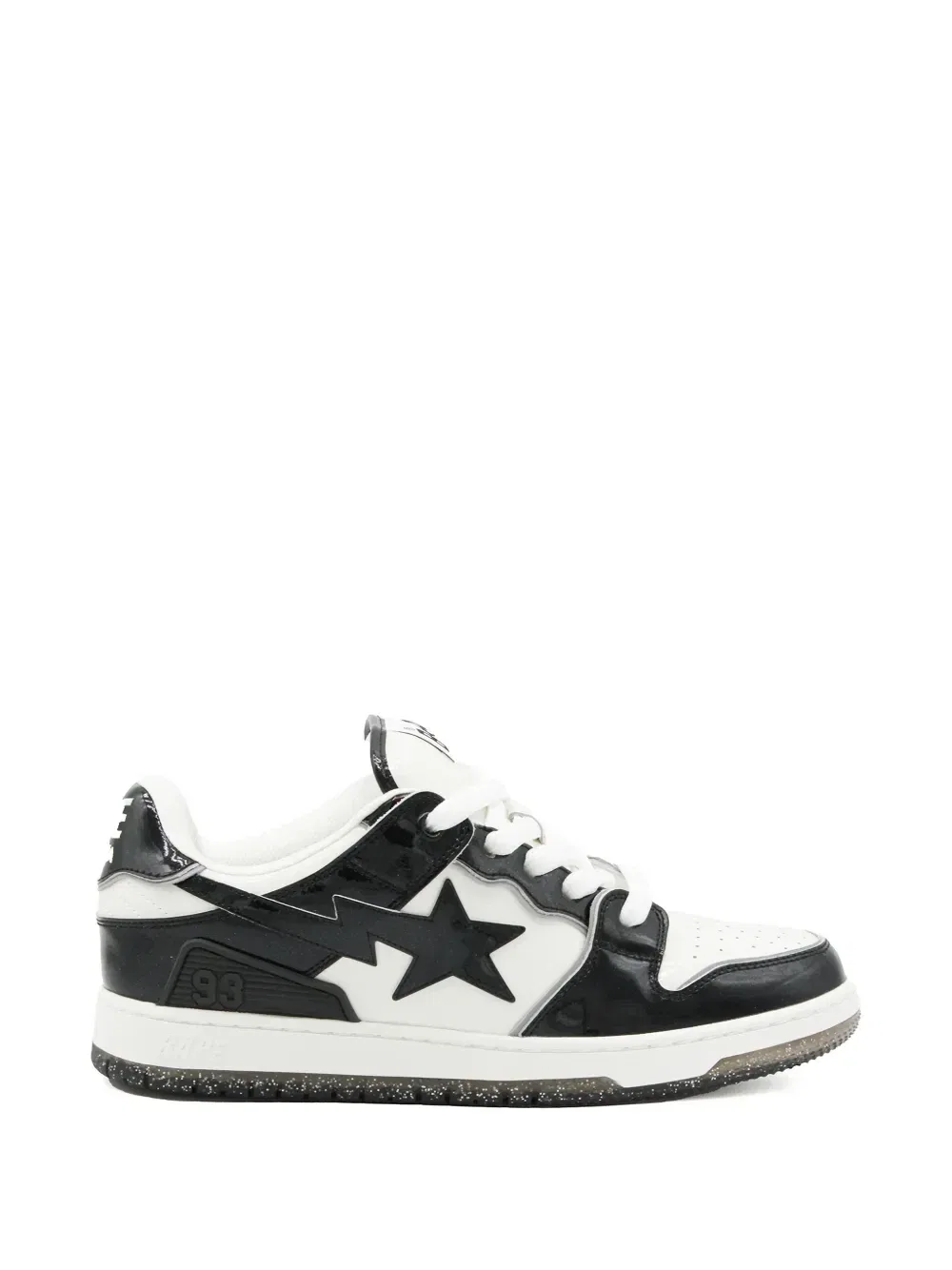 Кроссовки Bape Sta из лакированной кожи BAPE BLACK by *A BATHING APE, белый