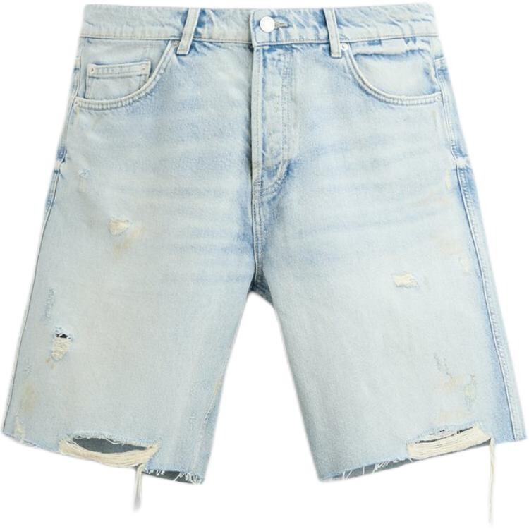 

Джинсовые шорты мужские светло-голубые Zara, светло-голубой