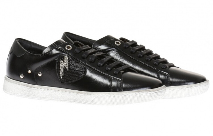 SL/01 Кроссовки для скейтбординга женские низкие черные Saint Laurent — фото 3