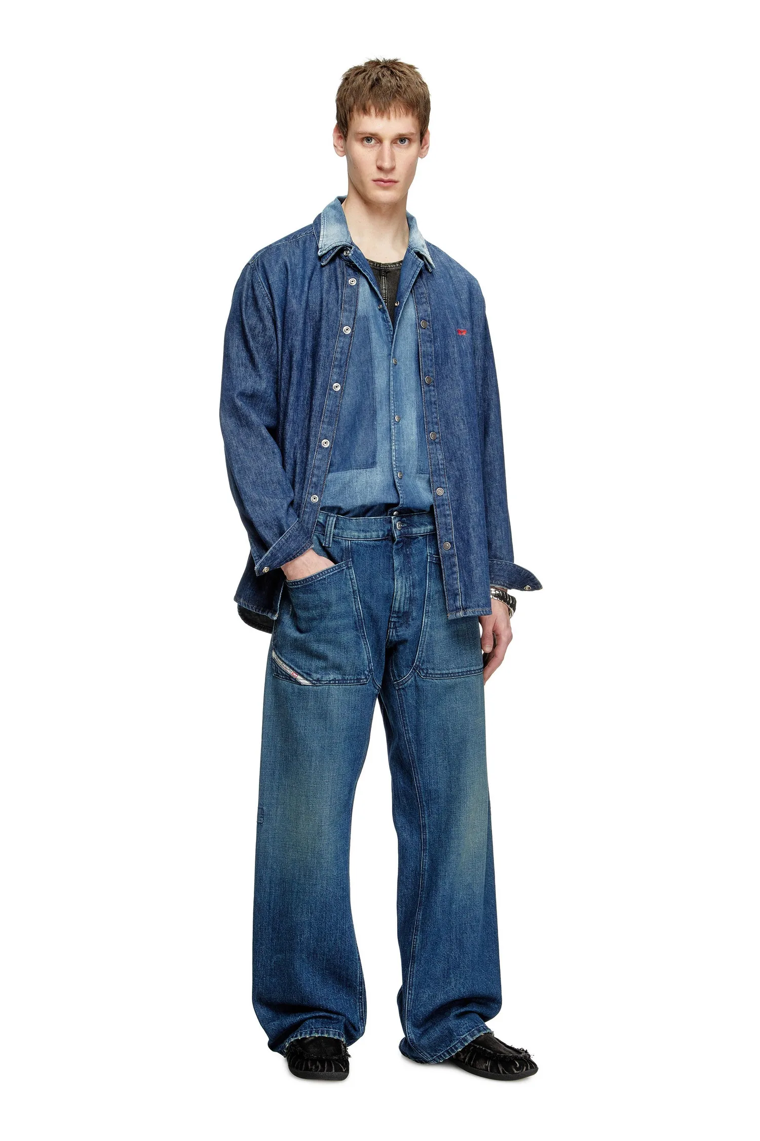 Мужские свободные джинсы D-Zeta, размер L.30 Diesel, Indigo Blue — фото 4