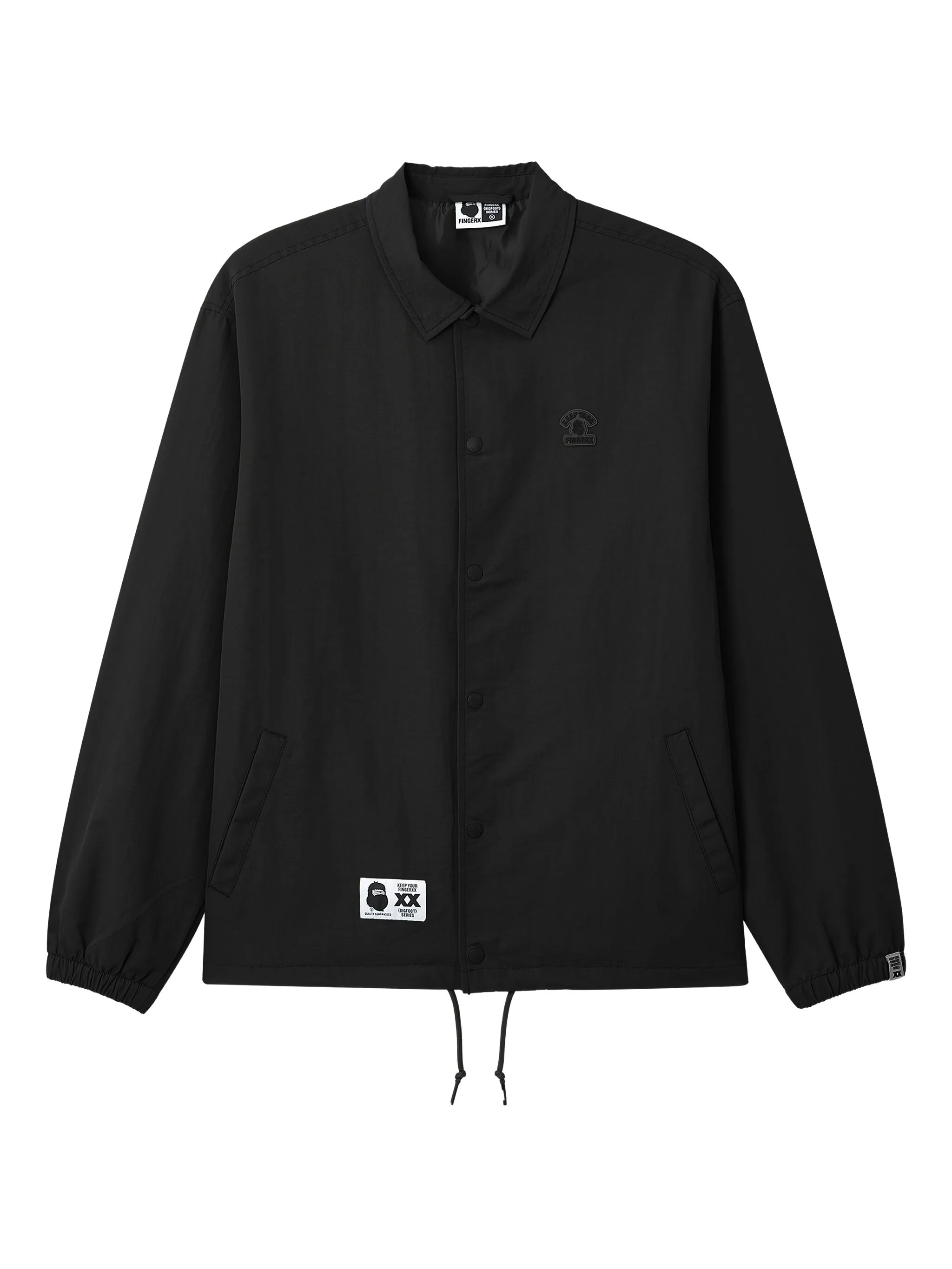 

Куртка на пуговицах с нашивкой-логотипом Fingercroxx, черный