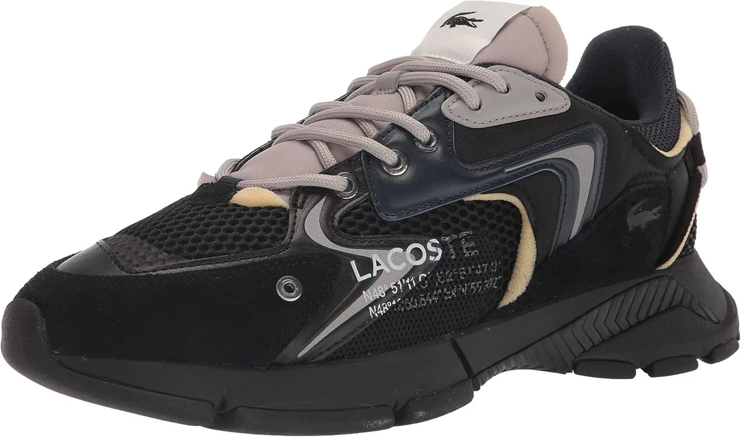 

L003 neo 123 sma off white blk mesh Lacoste, черный/темно-синий