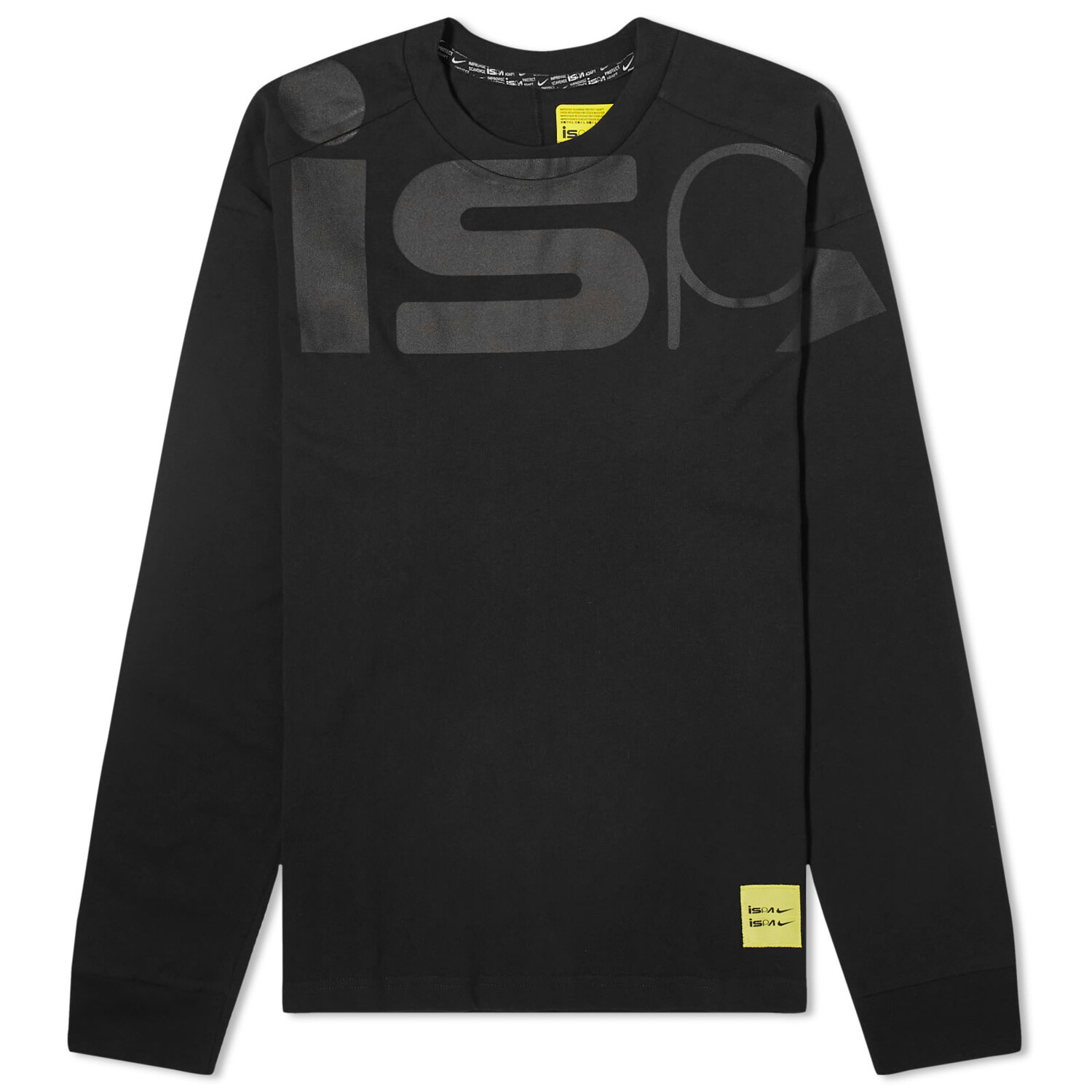 Лонгслив Nike Ispa Long Sleeve T-Shirt, цвет Black & Black