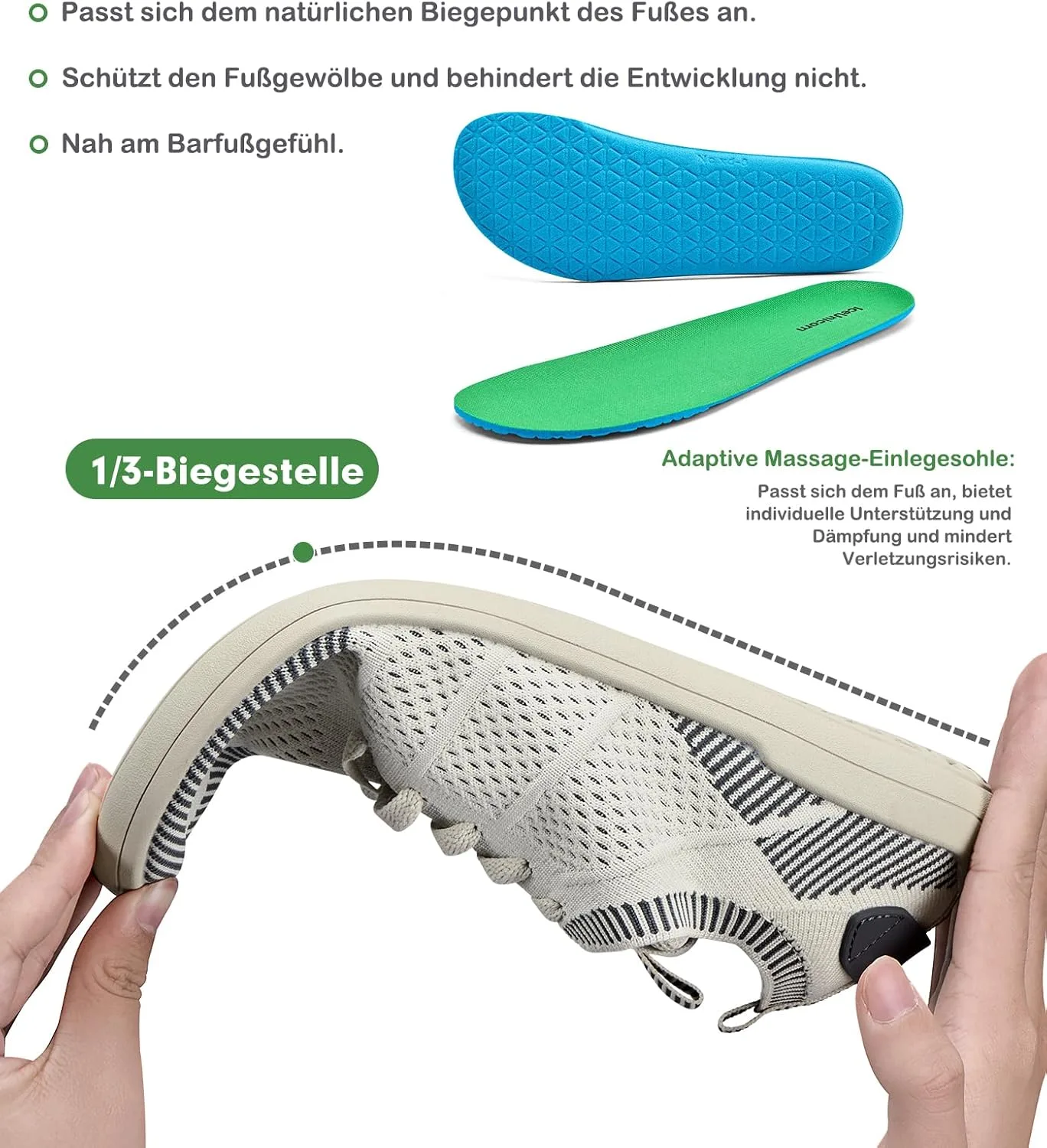 Кроссовки женские IceUnicorn Wide Barefoot Shoes, легкие, с новой поддержкой и высоким каблуком, дышащие, унисекс, мужские, минималистичные, для активного отдыха, бежевый — фото 4