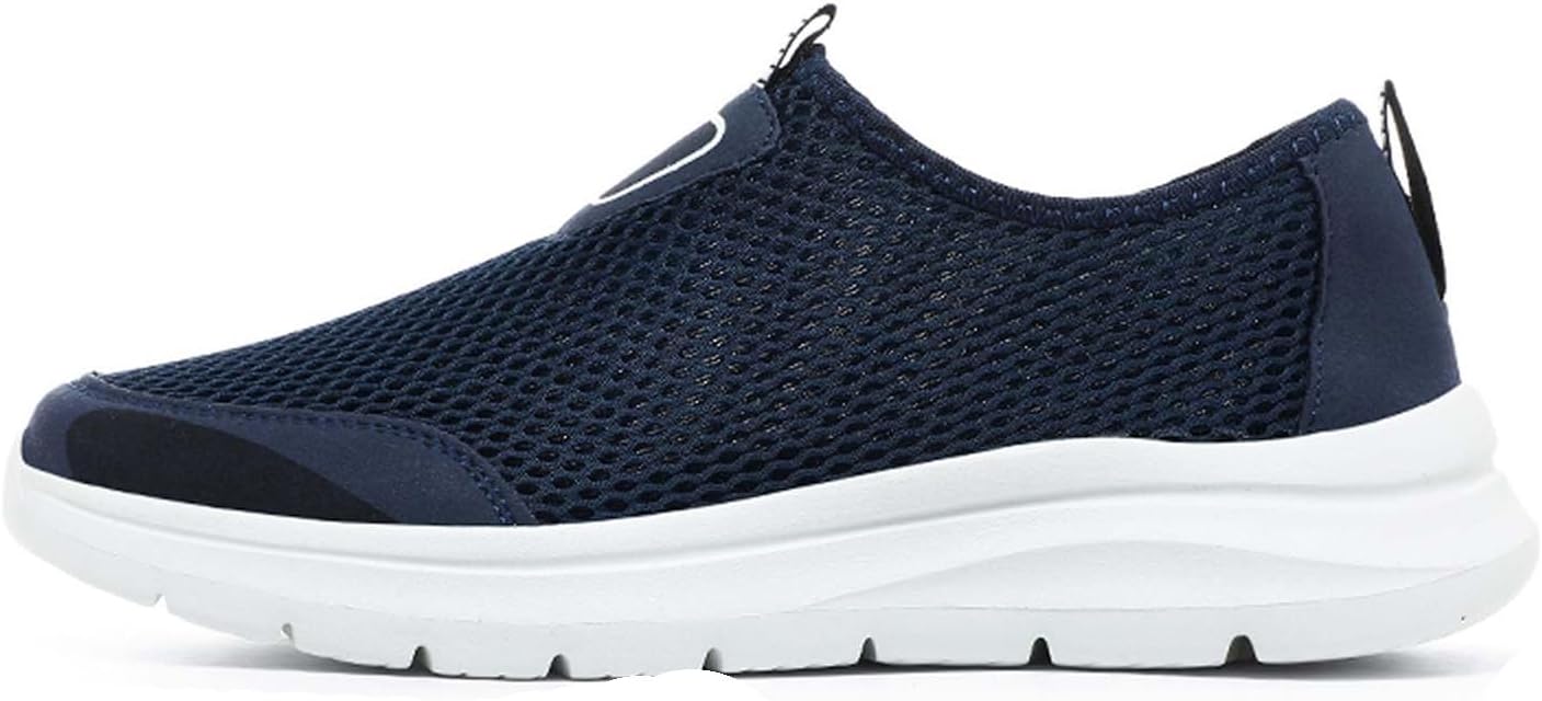 

Мужские повседневные обувь на сетке с удобной посадкой, дышащие, противоскользящие, для ходьбы, спортивные кроссовки, походные легкие лоферы, большие размеры 6-14 US Generic, синий