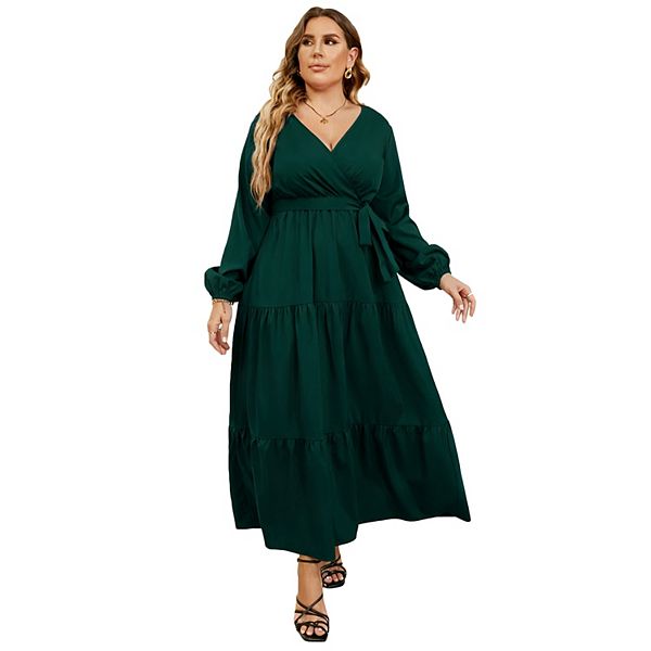 

Женские брюки plus size с v-образным вырезом и длинным рукавом 16x Elitespirit, Green