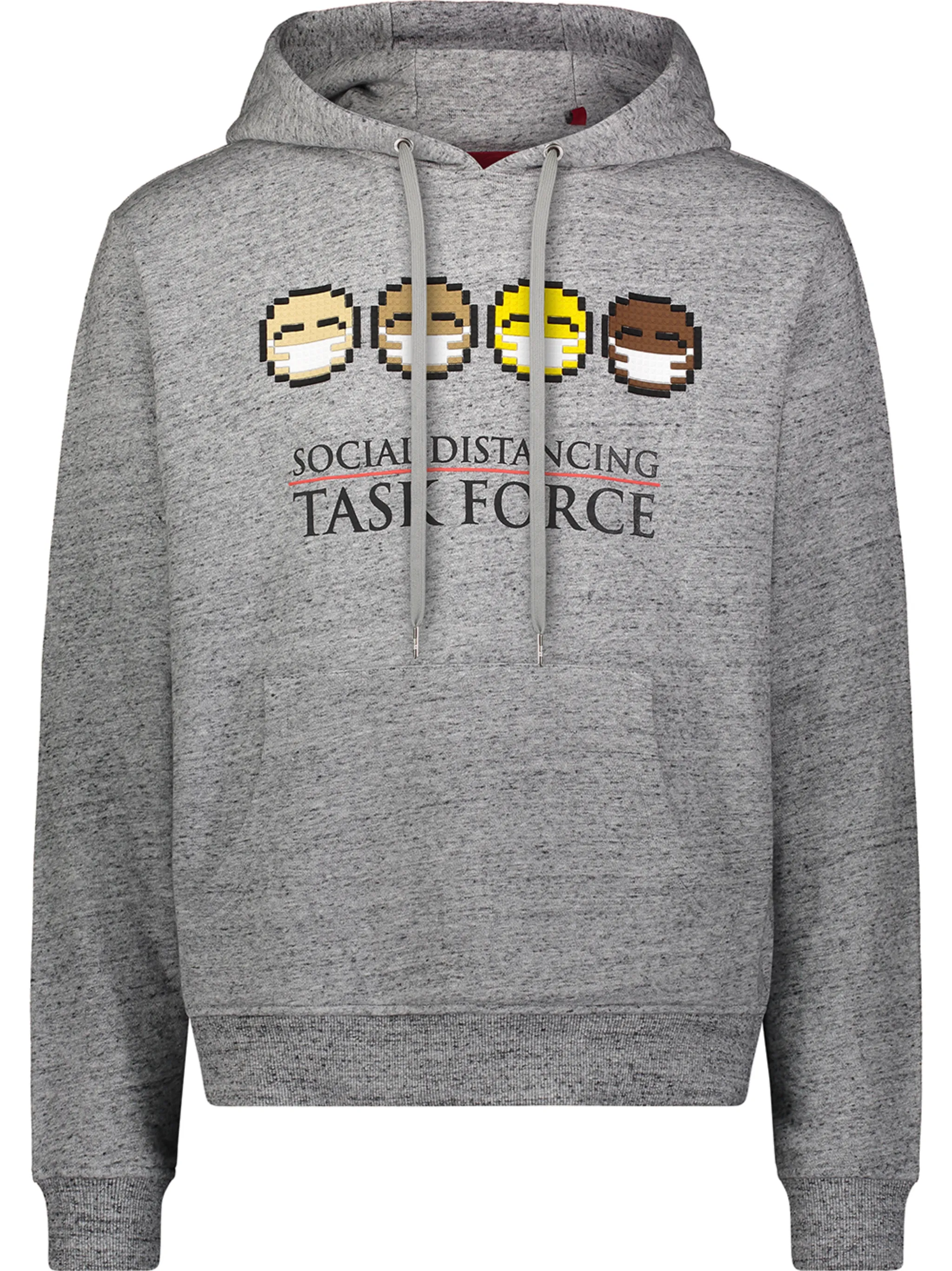 

Худи с кулиской и графичным принтом Mostly Heard Rarely Seen 8-Bit, серый