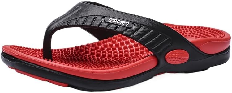 

Мужские тапочки для дома и улицы, летние пляжные Fmshi, красный