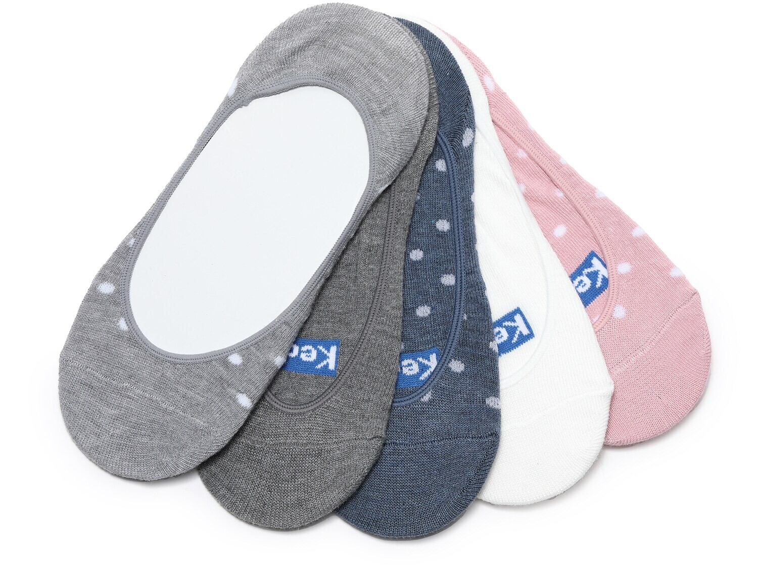 

Комплект из 5 пар носков Keds Extra Low Cut, серый/розовый/синий