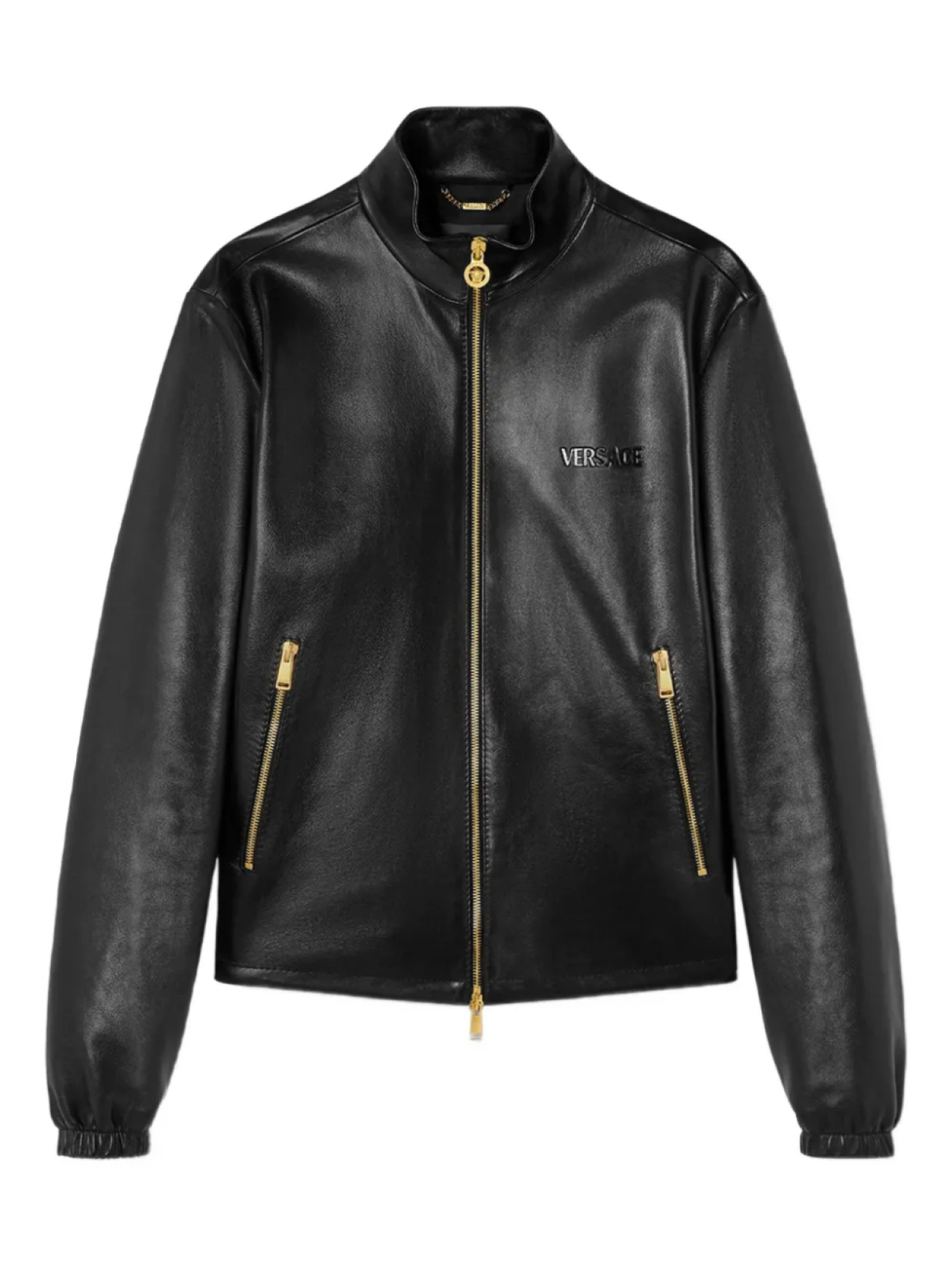 

Versace кожаная куртка на молнии, черный