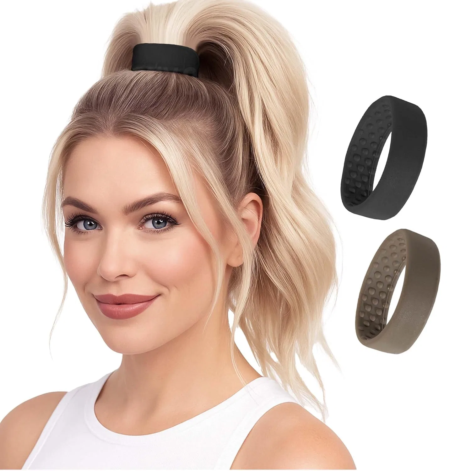 Революционная резинка для волос PONY-O Bendable Hair Scrunchies, 2 шт. Pony-O, Black / Brown