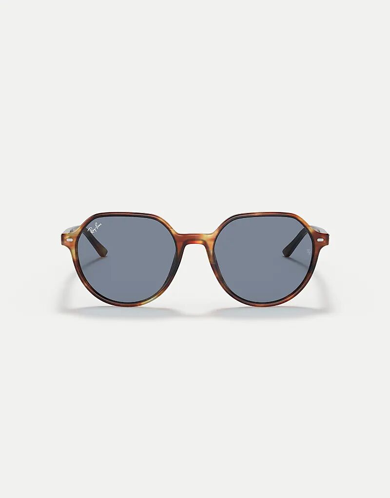 

Солнцезащитные очки Ray-Ban Thalia Square с синими линзами в полоску цвета «гавана»