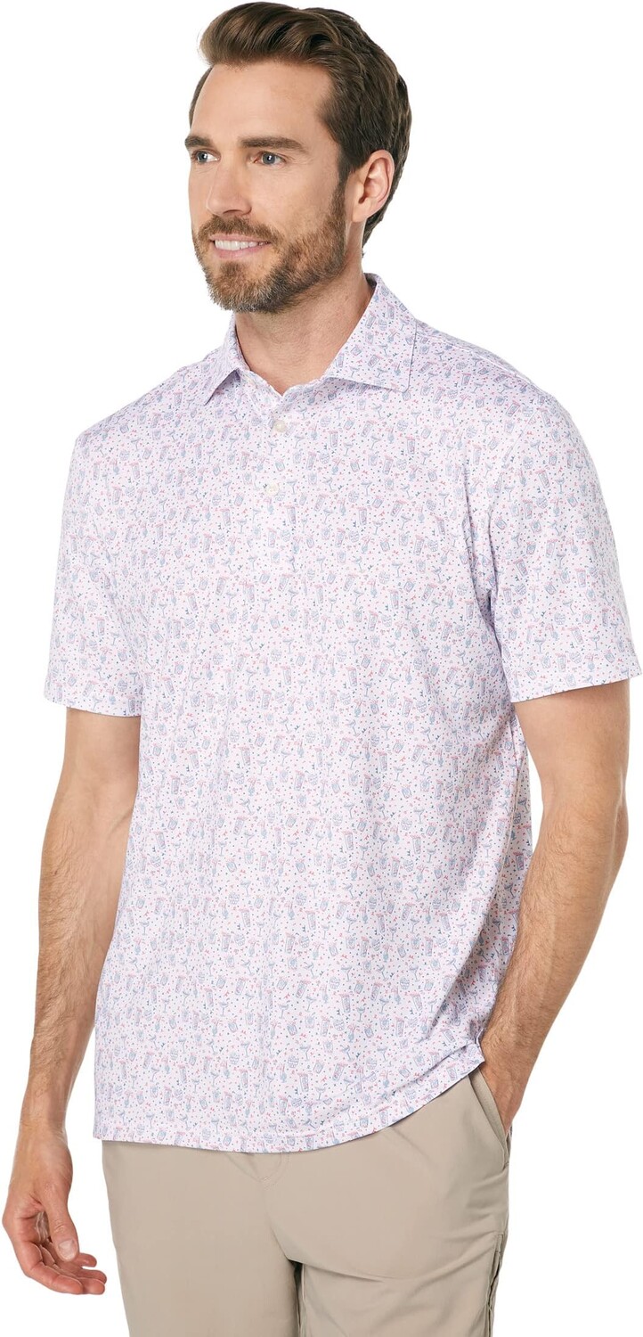 

Поло Southern Tide Driver Bowen Print Performance Polo, цвет Classic White