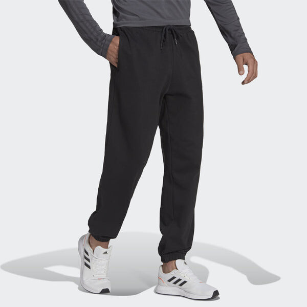 Спортивные штаны Men's adidas Logo Printing Solid Color Loose Sports Pants/Trousers/Joggers Black, черный — фото 3