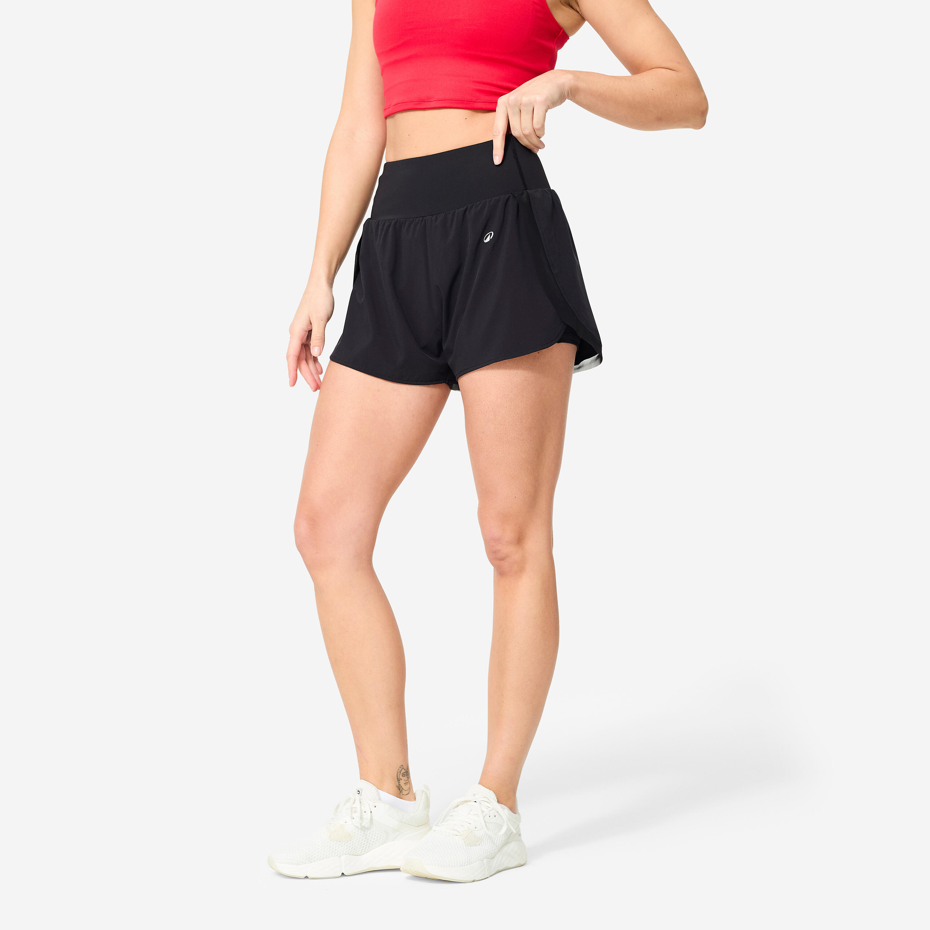 

Женские базовые тренировочные шорты 2-в-1 Decathlon