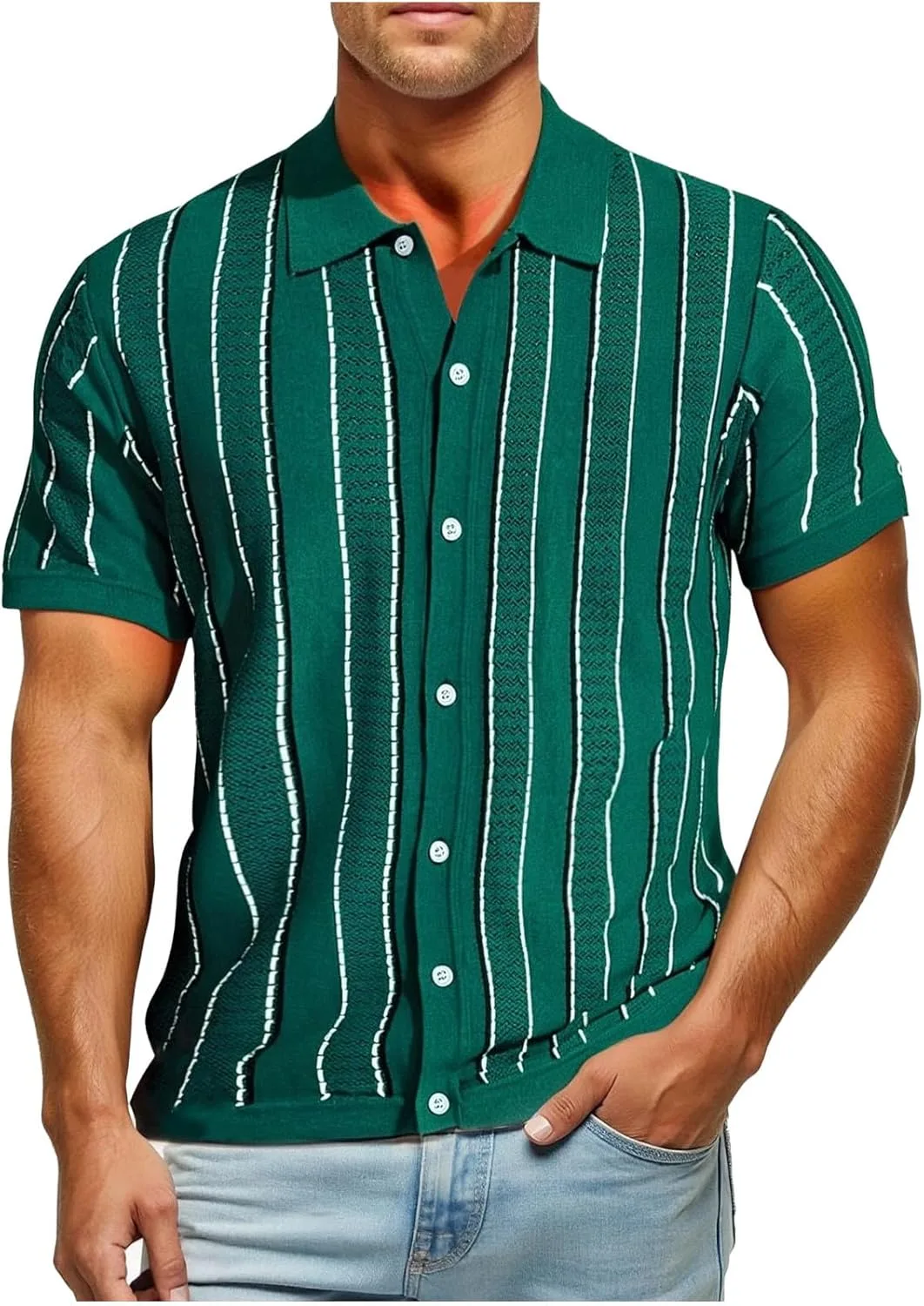 

Мужская футболка с коротким рукавом и воротником