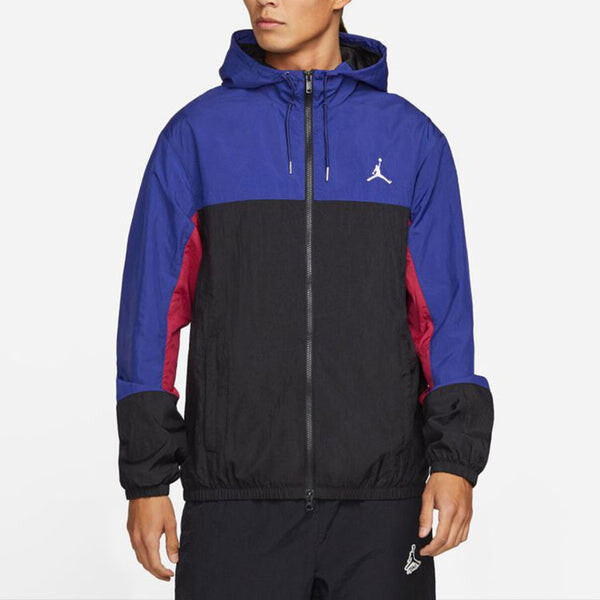 Куртка Air Jordan SS22 Colorblock Zipper Long Sleeves Hooded Jacket Blue, синий — фото 2