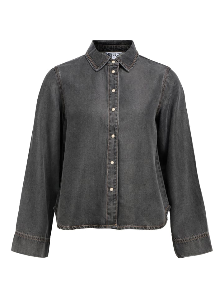 

Рубашка из средне-серого денима Object