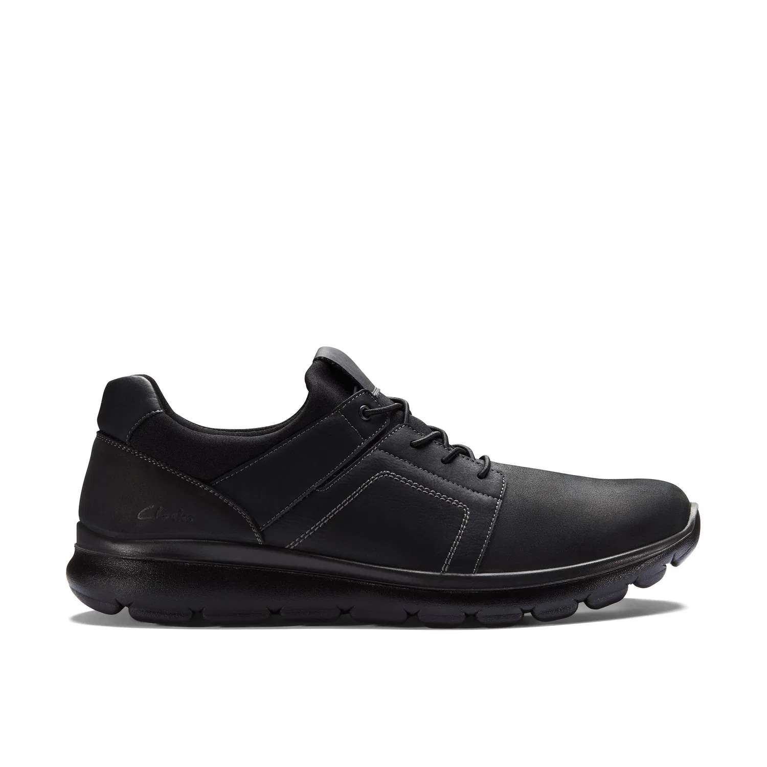 Кроссовки на шнуровке кожаные Clarks, черный