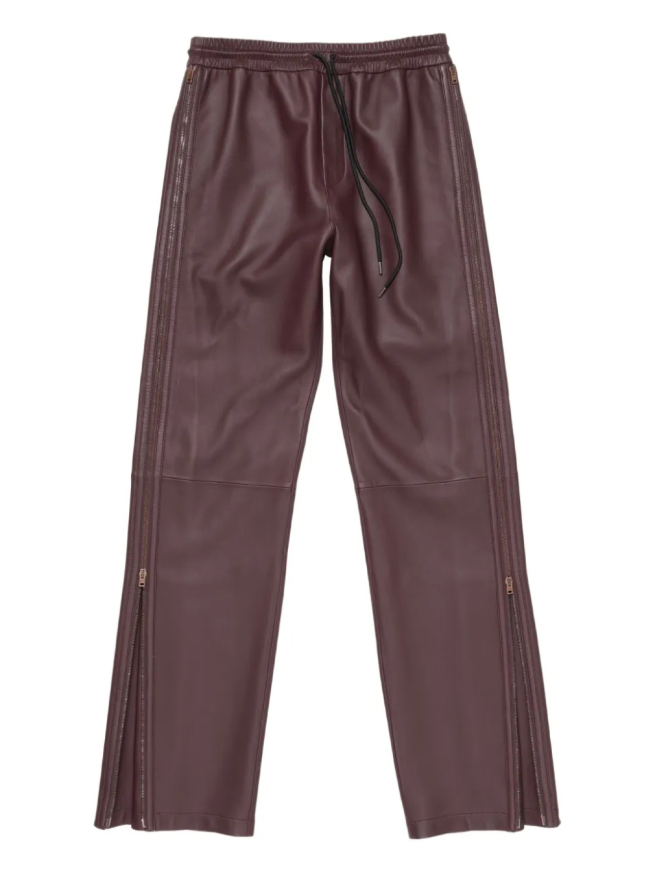 

Кожаные брюки Acne Studios с завязками, красный