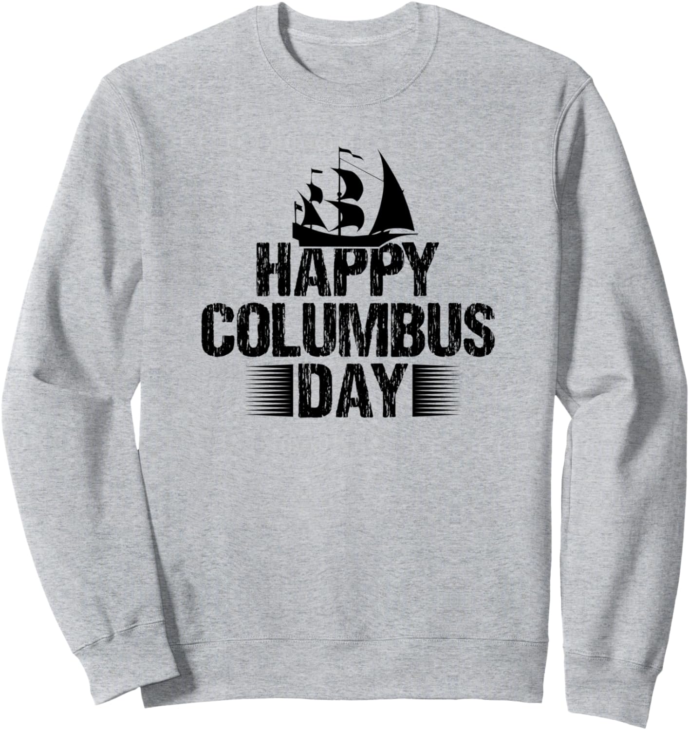 

Толстовка с надписью «Счастливого Дня Колумба» Happy Columbus Day, серый