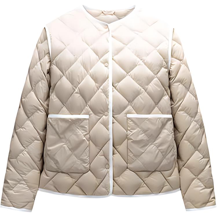 

ANTA SUPERSTORE Пуховик женский однотонный серый, Earth Plain Gray