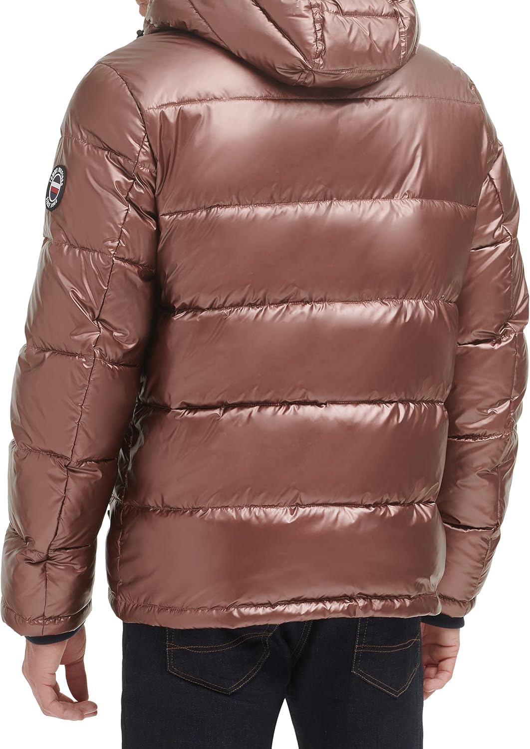 Мужская стеганая куртка с капюшоном Tommy Hilfiger (стандартная и для больших и высоких), Pearlized Brown — фото 3