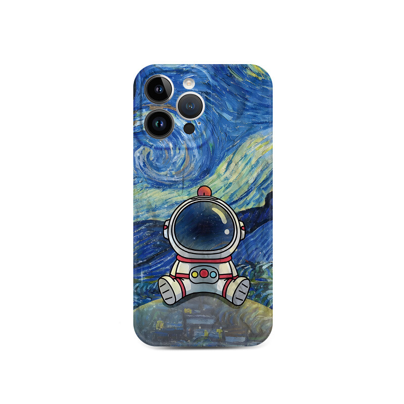 

Чехол для телефона LANGOU, Pleated frosted shell - Van Gogh astronaut