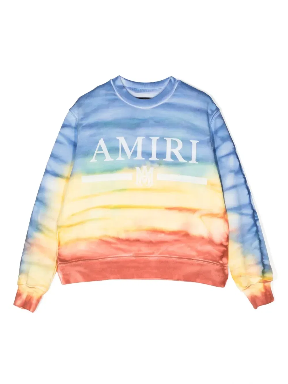 Толстовка с принтом тай-дай и логотипом Amiri Kids, синий