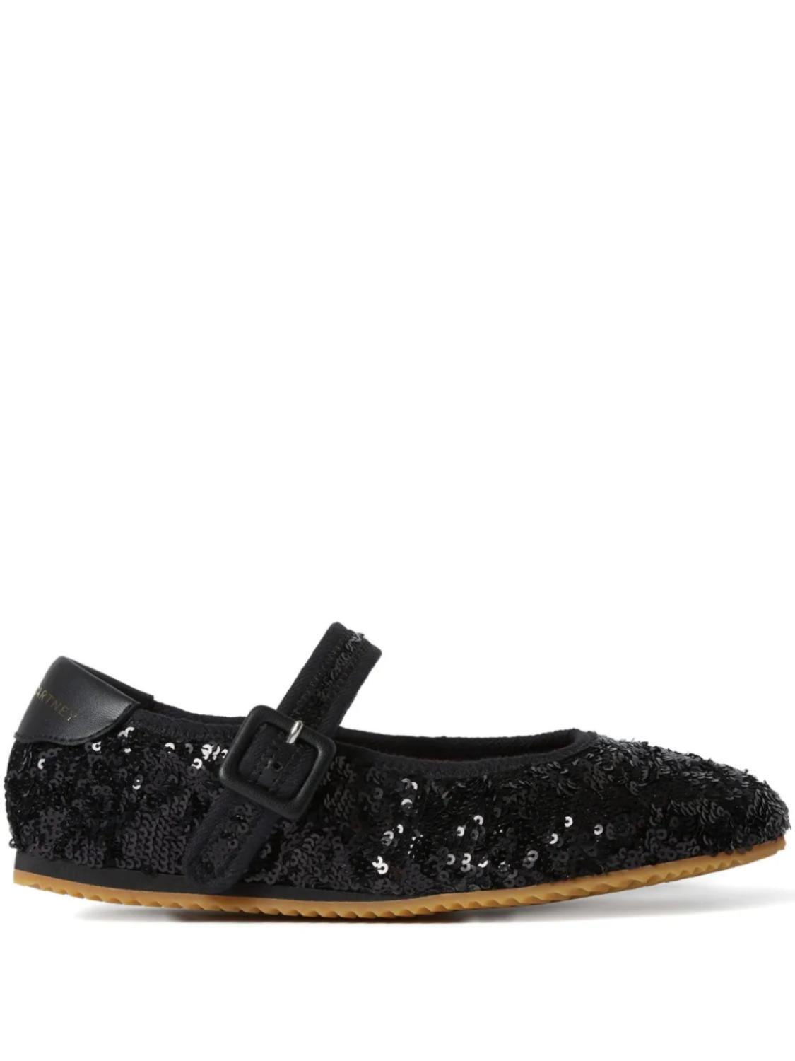Stella McCartney балетки с пайетками, черный