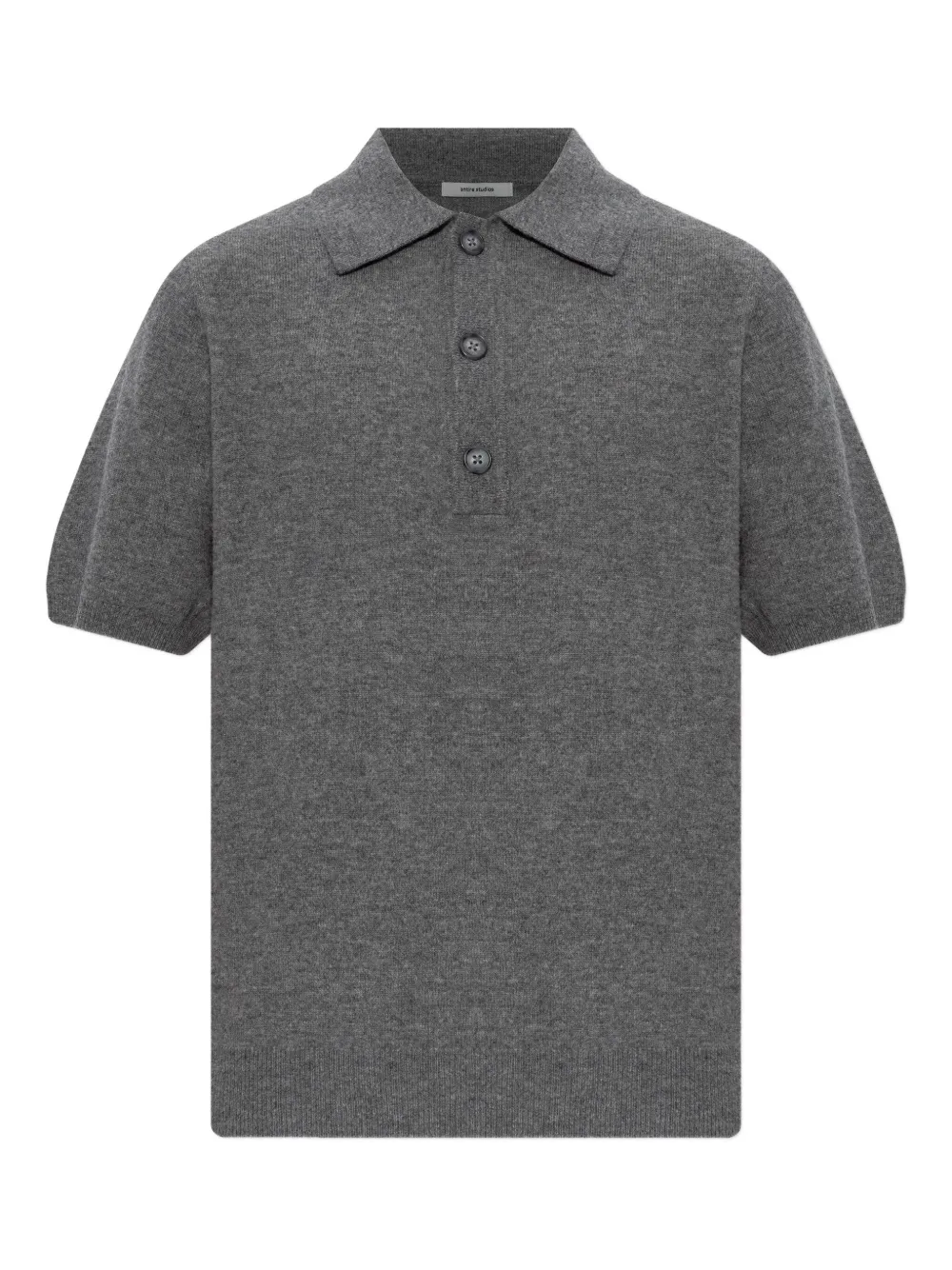 

Вязаное поло на пуговицах Entire Studios, серый
