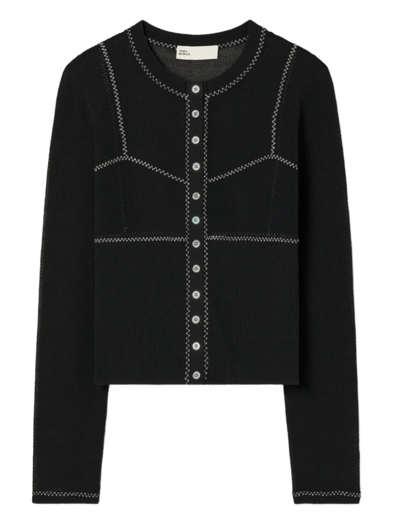 

Tory Burch кардиган в рубчик, черный