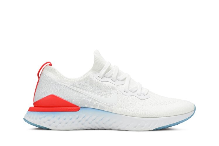 

Кроссовки Nike Epic React Flyknit 2 'Blue Hero Bright Crimson', белый