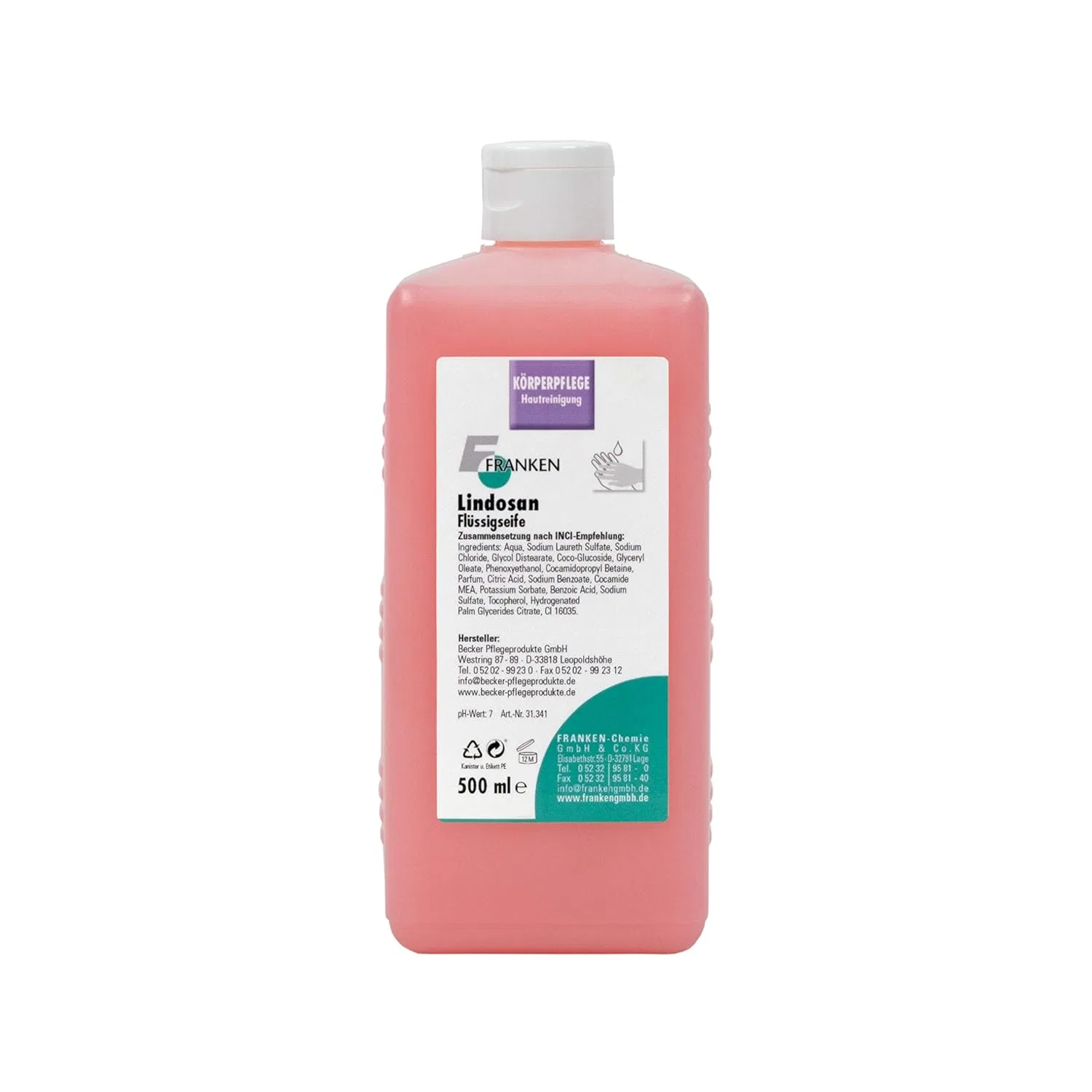 Крем-мыло Lindosan Euro Bottle, 500 мл Franken