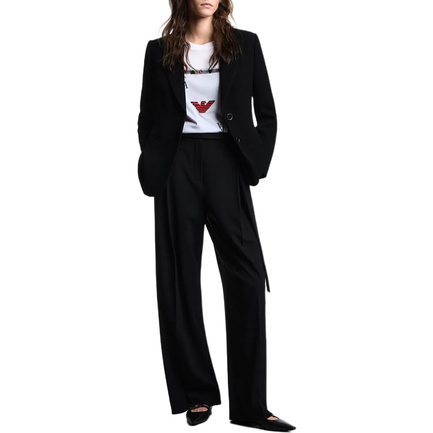 Футболка Regular Women's White EMPORIO ARMANI — фото 2