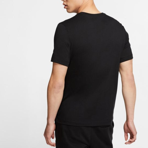 Футболка swoosh logo double hook half-sleeved black Nike, черный — фото 4