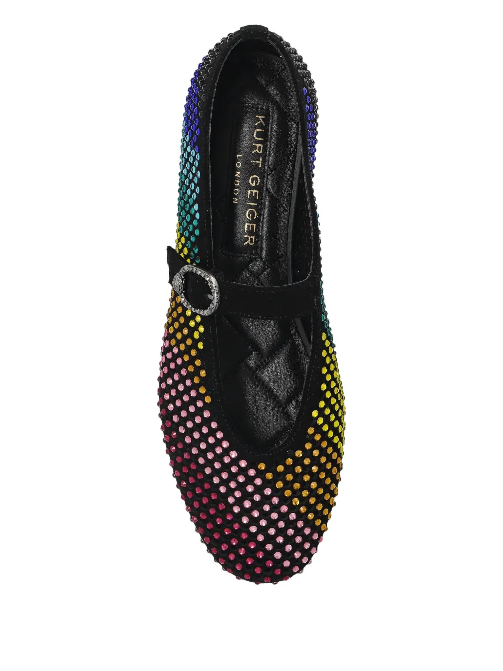Балетки Mayfair, украшенные кристаллами Kurt Geiger London, черный — фото 4