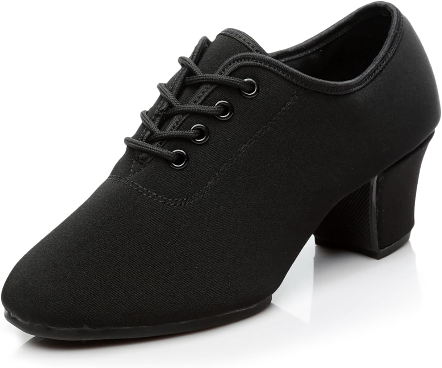 

Танцевальные туфли SWDZM для мужчин и женщин для бальных танцев с шнуровкой, современные латинские, для сальсы, для выступлений и репетиций, черный