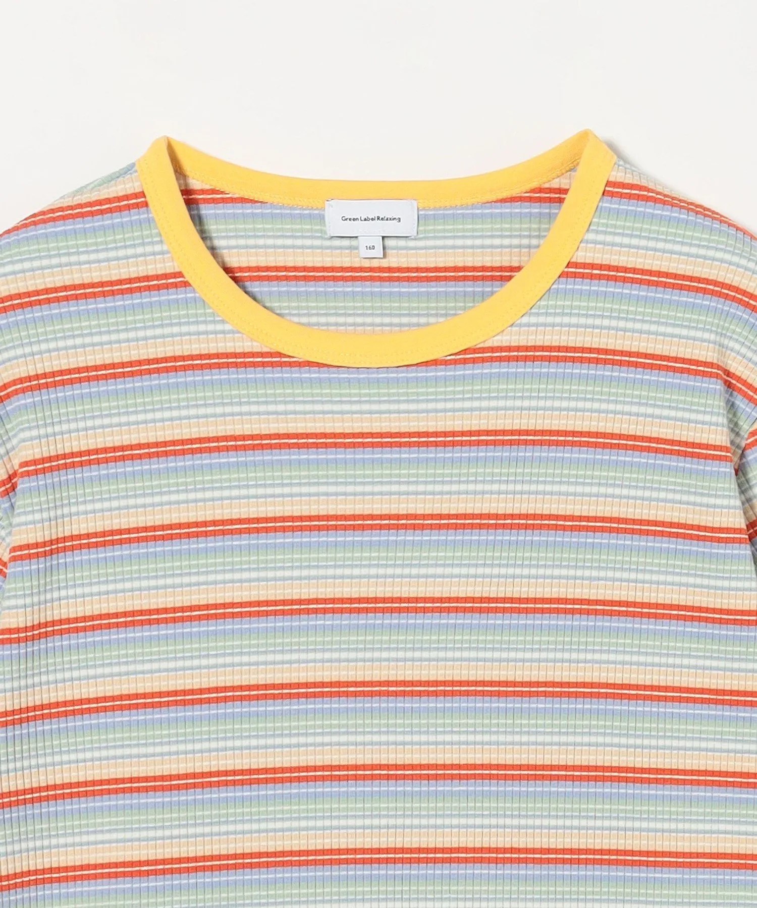 Футболка Tereko Multi-Border / Детская 140-160 см United Arrows Green Label Relaxing, Orange — фото 3