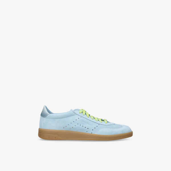 Кроссовки Santoni Oly pulse из замши низкие, голубой