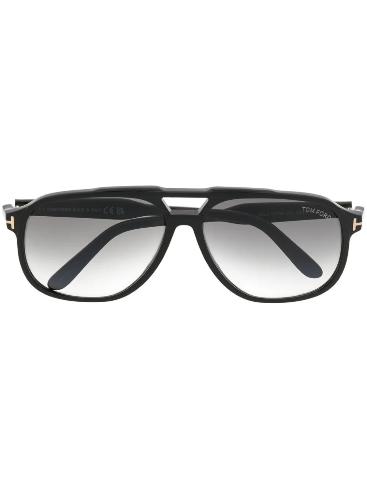 

TOM FORD Eyewear солнцезащитные очки в массивной оправе, черный