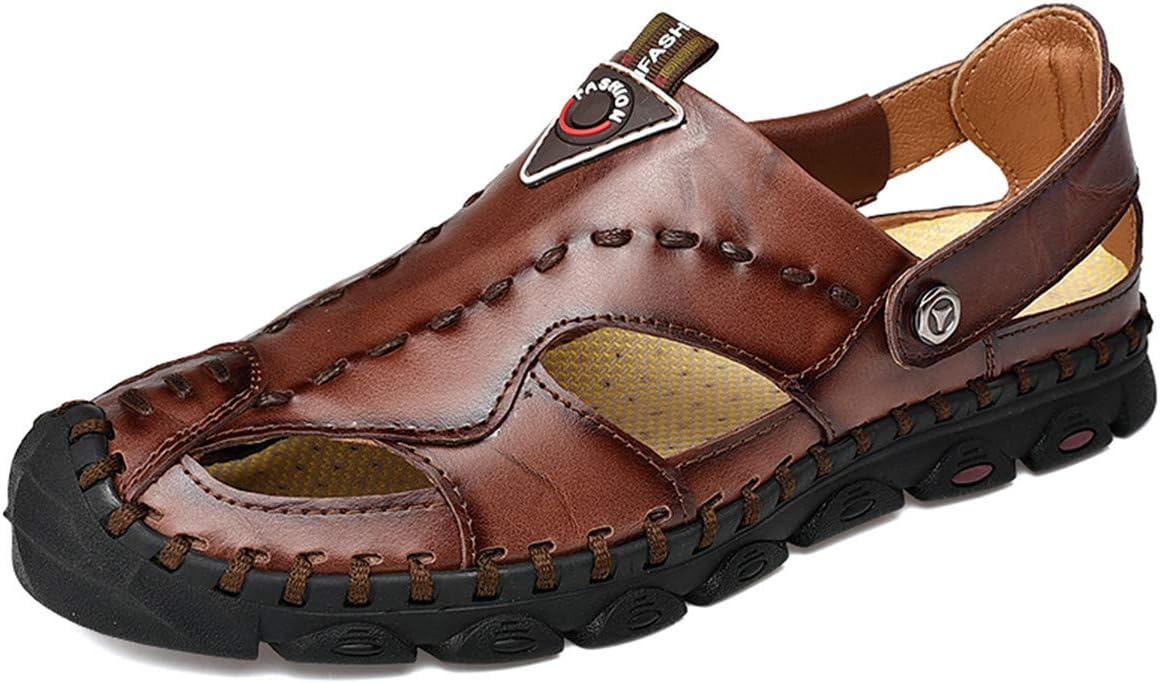 

Мужские сандалии ChicWind с закрытым носком, дышащие, для спортивного скалолазания, летние водные туфли, темно-коричневый