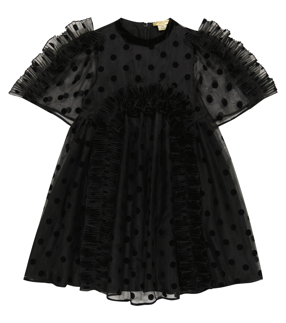 

Платье из тюля в горошек Stella McCartney Kids, черный